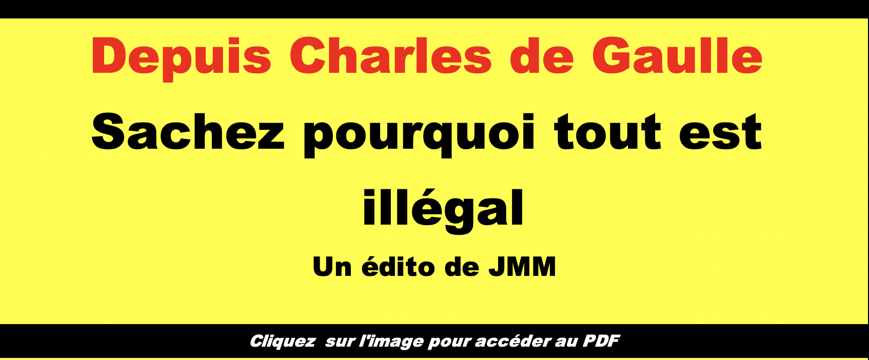 Affiche c d gaulle illegal