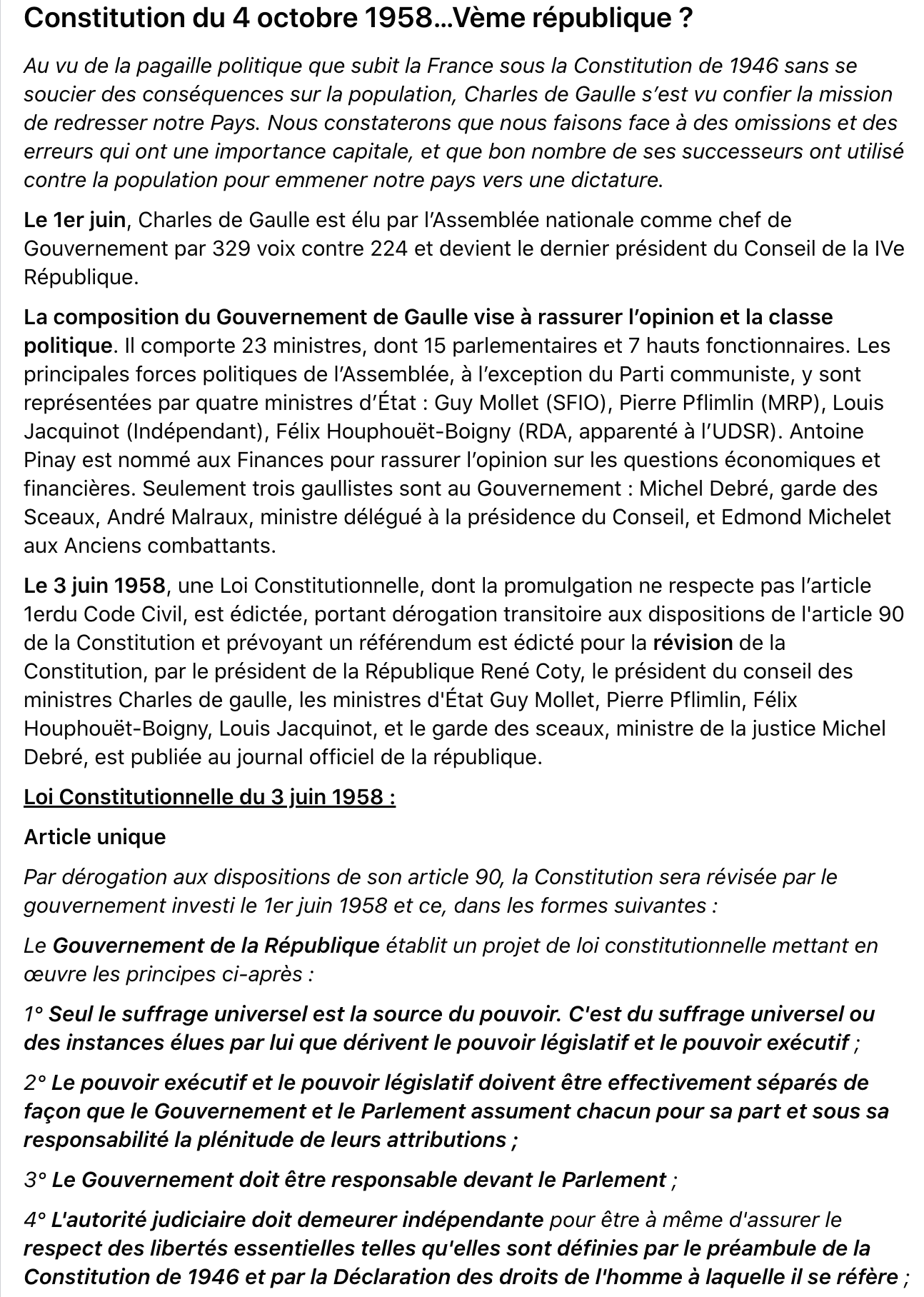 Constitution 1958