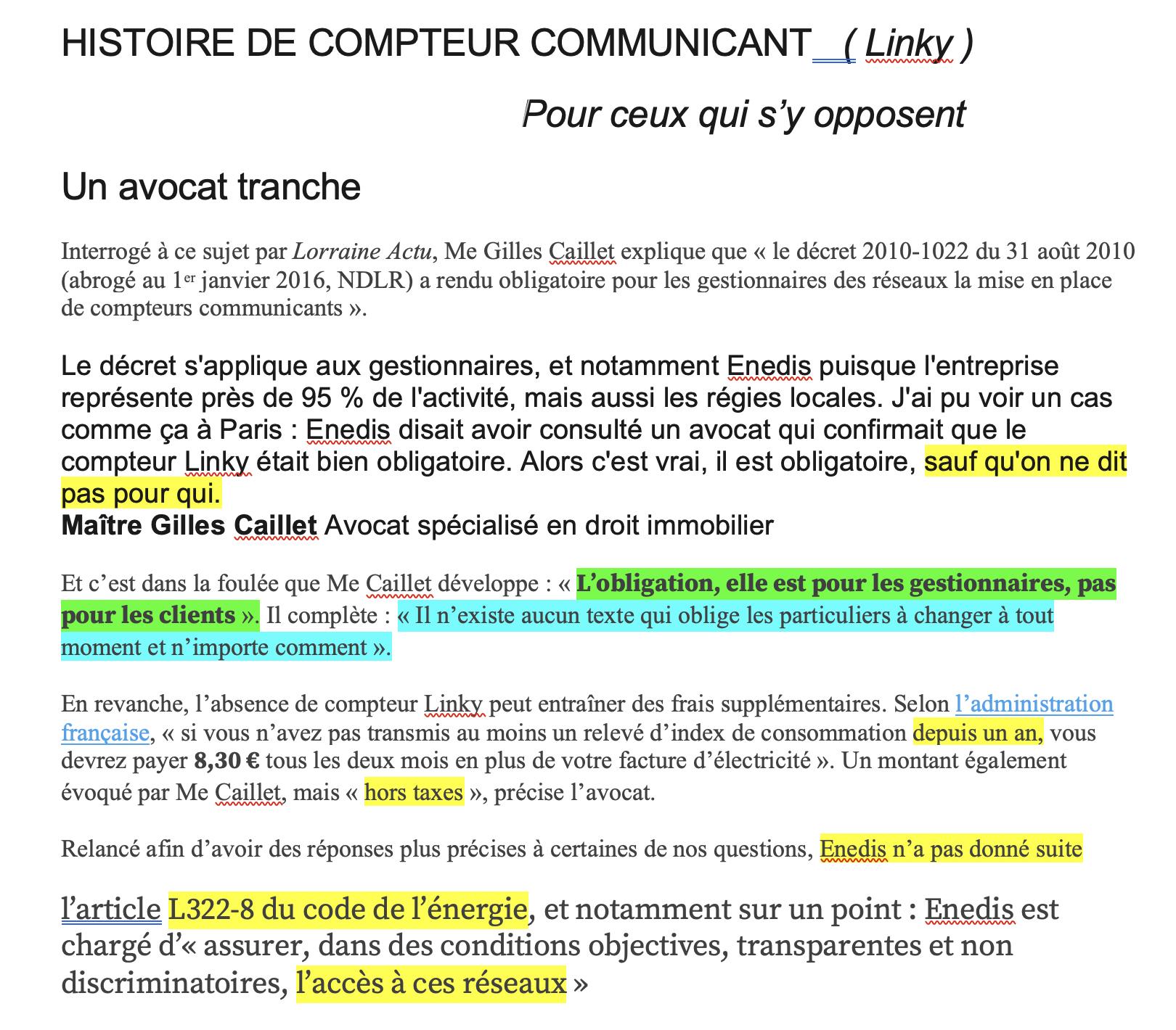 Histoire de compteur linky